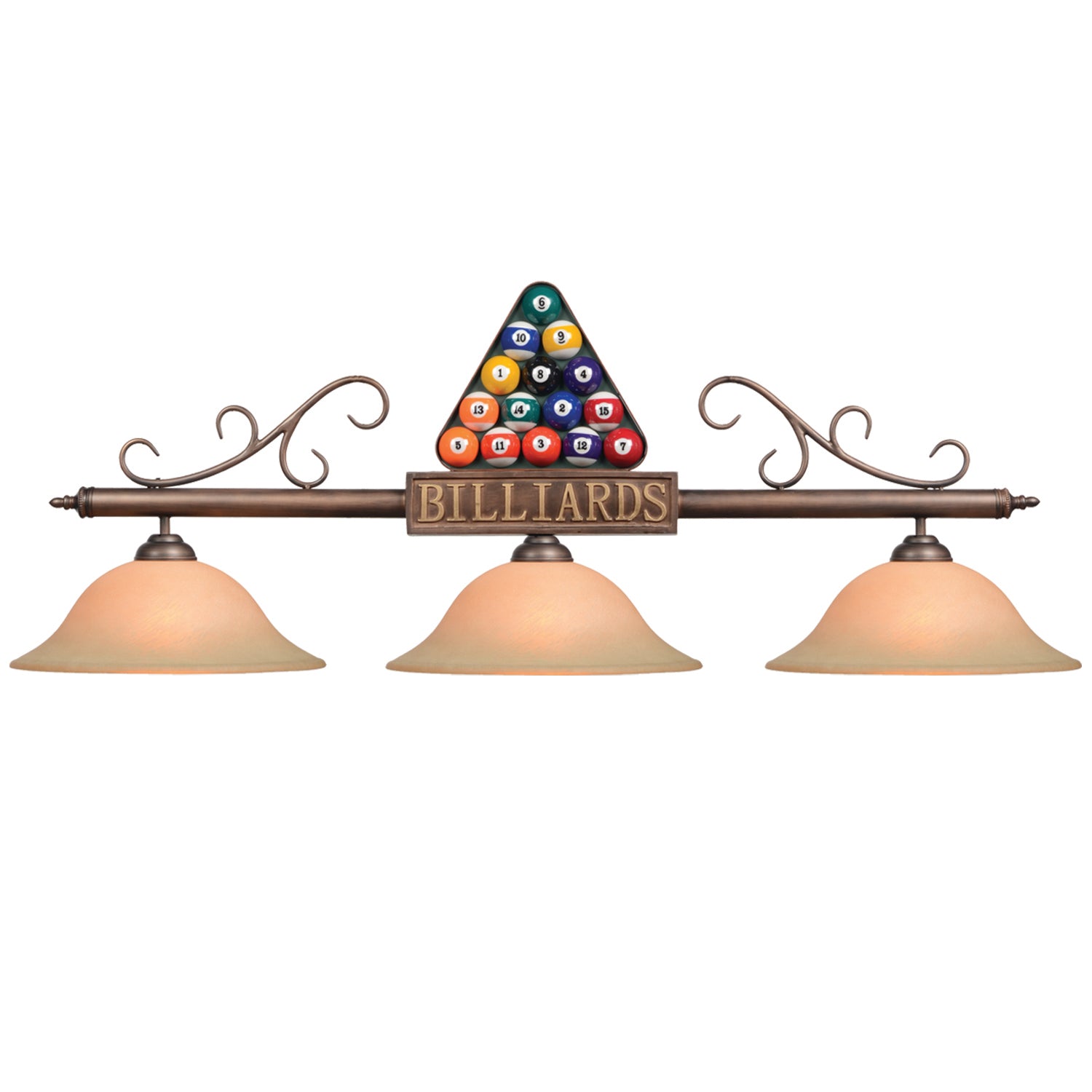 56" 3 Light Billiard Rack Lamp