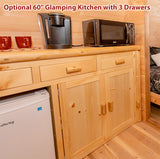 Optional 60" Glamping Kitchen with 3 Drawers