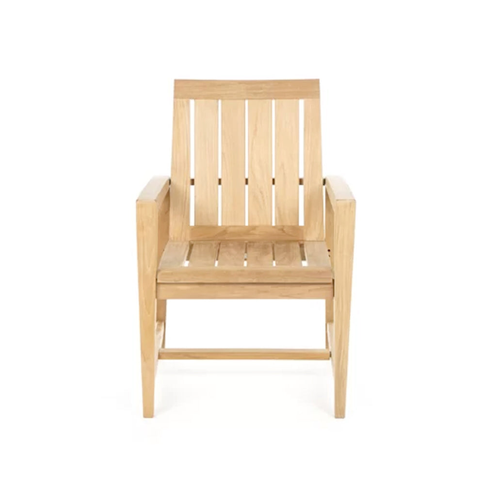 Teak Amalfi Dining Arm Chair Front View