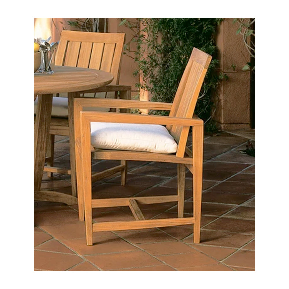 Teak Amalfi Dining Arm Chair Outdoor with Cushion