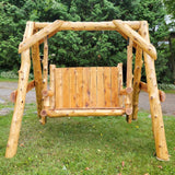 Custom Log Wood Swing