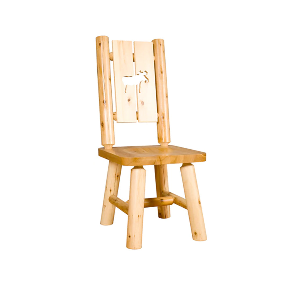 Cut Out Back Log Side Chair