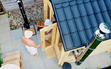 Georgian Sauna with Metal Roof