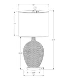 Lighting, 28"H, Table Lamp, Cream Ceramic, Ivory / Cream Shade, Contemporary