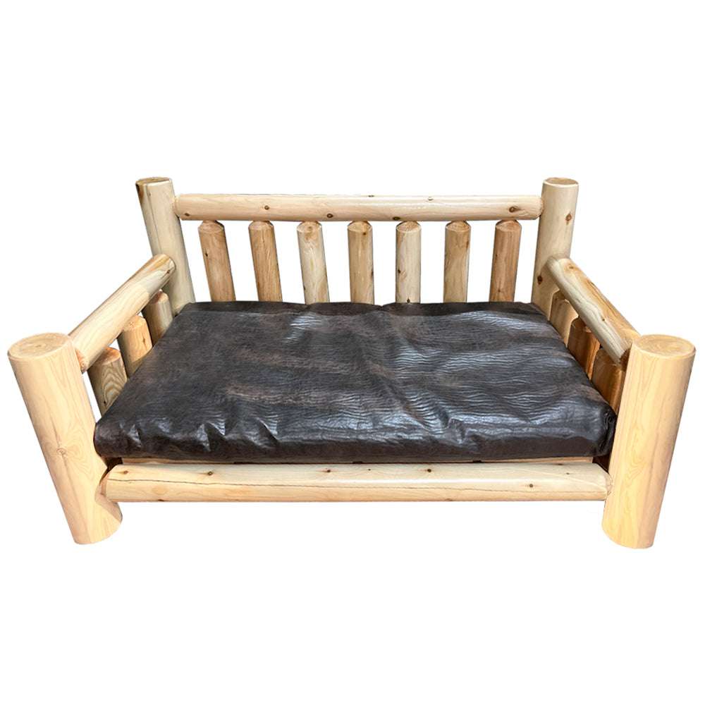 Log Dog Bed with Cushion