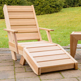 Modern Cedar Outdoor Lounger