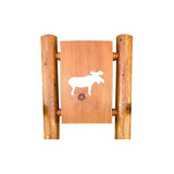 Log Arm Chair with Moose Cut Out