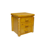 Mountain Lodge 3 Drawer Log Night Stand