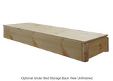 Optional Under Bed Storage Bac View Unfinished