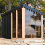 Orion Sauna with Black Metal Siding