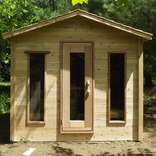 Outdoor Knotty Cedar Cabin Sauna - 6' x 8'