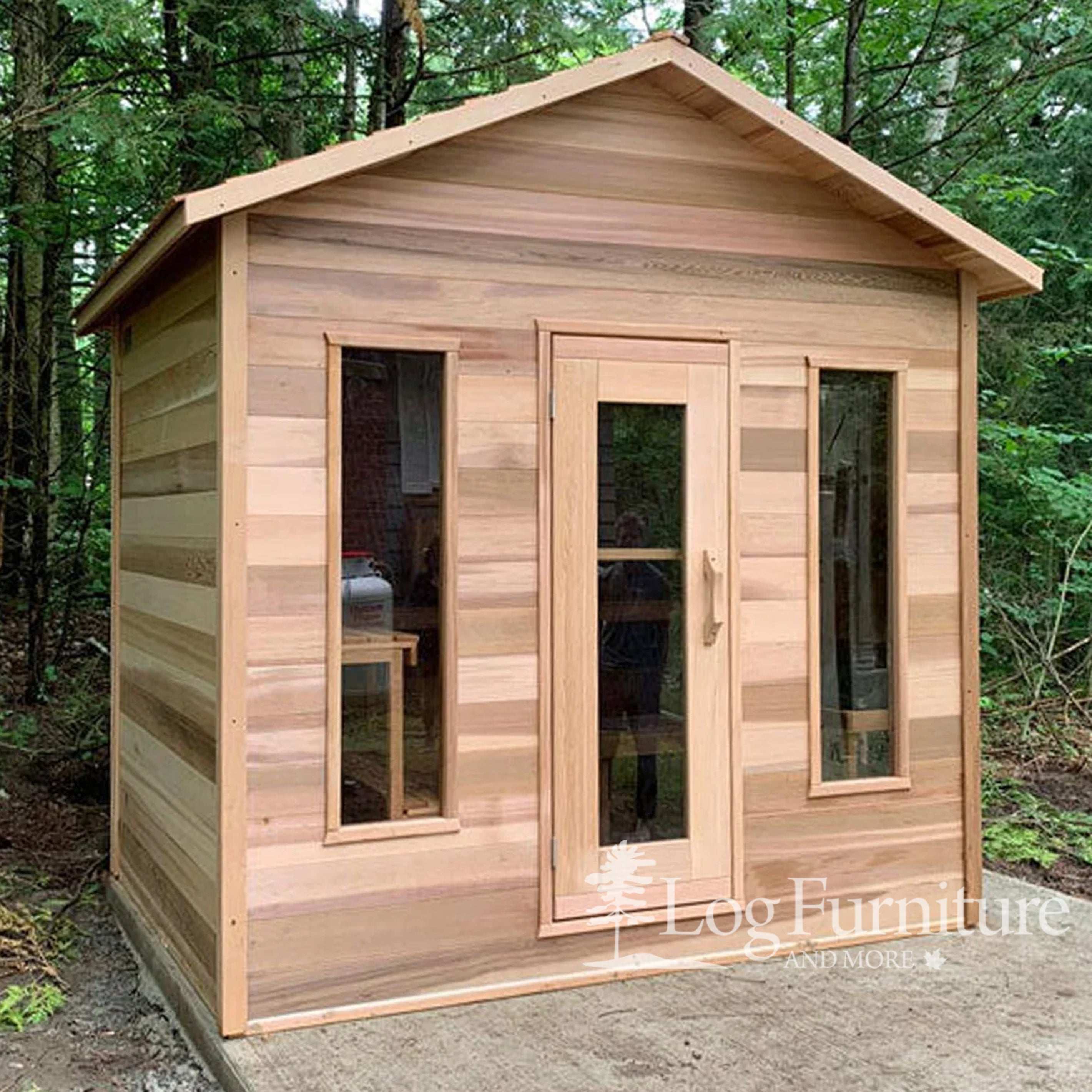 Outdoor Cedar Cabin Sauna - 6' x 8'