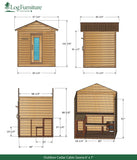 Outdoor Knotty Cedar Cabin Sauna - 6' x 7'