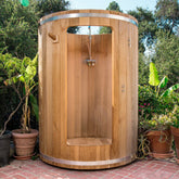Outdoor Rainbow Cedar Barrel Shower