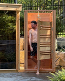 Outdoor Shower next to Pure Cube Sauna