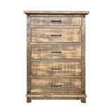 Timber Haven 5 Drawer Chest High Boy