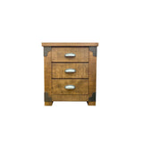Timber and Iron 3 Drawer Nightstand