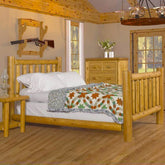 traditional log bed