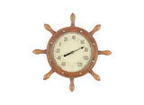16"W Captains Wheel Thermometer