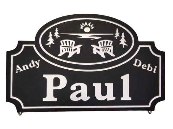 Cottage sunset outdoor sign