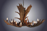 Antler Chandelier - 10 Light Medium Moose