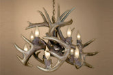 Antler Chandelier - 10 Light White Tail Deer