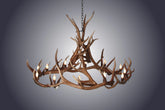 Antler Chandelier - 12 Light Elk Wagon Wheel
