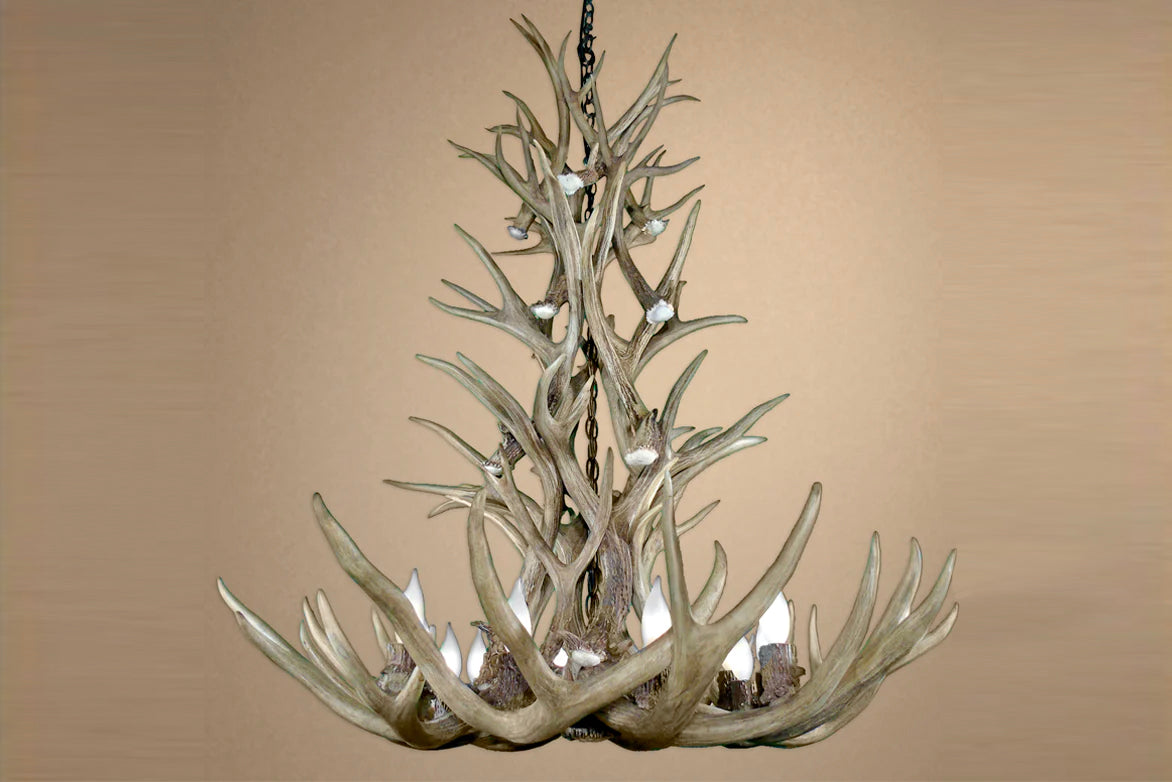 Antler Chandelier - 12 Light L Mule (37"W x 40"H)