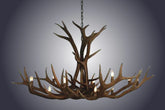 Antler Chandelier - 12 Light Single Tier Elk