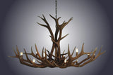 Antler Chandelier - 12 Light Single Tier Elk