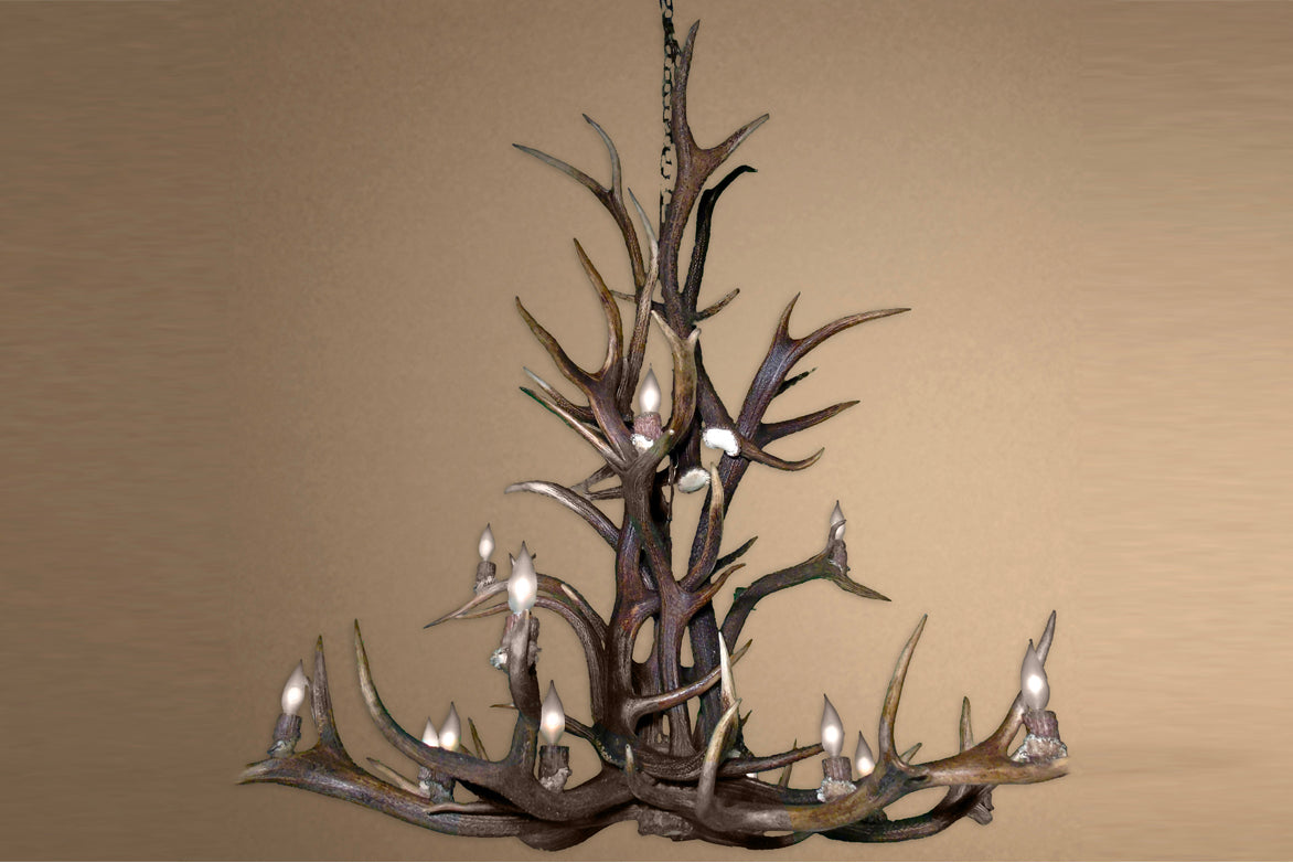 Antler Chandelier - 15 Light Mule (47"W x 44"H)