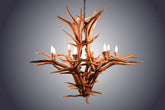 Antler Chandelier - 8 Light Inverted Elk