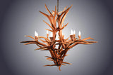 Antler Chandelier - 8 Light Inverted Elk