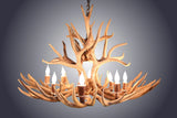 Antler Chandelier 8 Light Oval Mule Deer