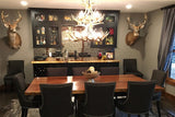 Antler Chandelier - 12 Light White Tail Deer (28"W x 27"H)