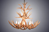 Antler Chandelier 8 Light Tall Mule Deer
