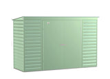 Arrow Select Steel Storage Pent Shed - 10' x 4' - Sage Green