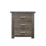 Barn Wood 3 Drawer Night Stand
