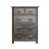 Barn Wood 5 Drawer Dresser Unfinished