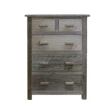 Barn Wood 5 Drawer Dresser Unfinished