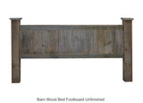 Barn Wood Bed Footboard Unfinished