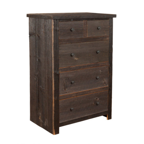 Barn Wood 5 Drawer Dresser