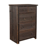 Barn Wood 5 Drawer Dresser