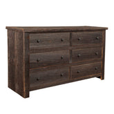Barn Wood Large 6 Drawer Dresser