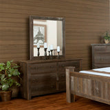 Barn Wood Landscape Mirror in room