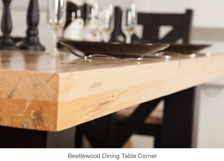 Beetlewood Dining Table with thick tabletop