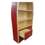 Red Canoe Bookcase with Drawers