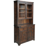 Century 2 Drawer 2 Door Buffet with 2 Glass Door Hutch