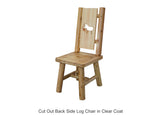 Cut Out Back Side Log Chair in Clear Coat