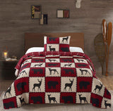 Stitched Forest Deer Quilt - (50% SALE)